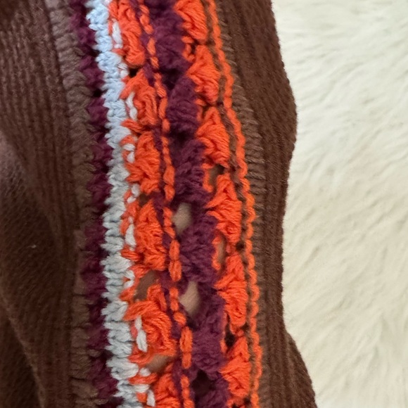 Free People Switch It Up Cuff Thermal Top Long Sleeve Chocolate Combo Size M - Picture 9 of 13